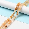 Natural Yellow Hematoid Quartz/Golden Healer Quartz Beads Strands G-E571-34C-2