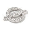 Rack Plating Brass Micro Pave Clear Cubic Zirconia Religion Virgin Mary Connector Charms X-KK-L224-094P-02-2