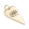 Brass Micro Pave Cubic Zirconia Pendants X-ZIRC-I042-01A-3