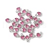 Heart Rack Plating Brass Glass Charms KK-S385-01P-1