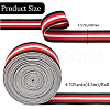 Gorgecraft 4.7 Yards Flat Nylon Striped Elastic Band OCOR-GF0003-84A-2
