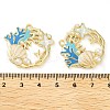 Rack Plating Alloy Enamel Pendants X-FIND-Q099-08B-01-3