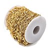 2-Row Brass Textured Oval Link Chains CHC-L053-01G-02-3