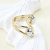 Brass Cuff Rings for Women RJEW-G347-10GP-3