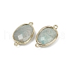 Natural Amazonite Faceted Connector Charms G-K347-11G-04-2