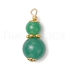 Natural Selenite/Amethyst/Black Onyx(Dyed & Heated)/Green Aventurine/Tiger Eye/Carnelian Pendants PALLOY-JF03692-3