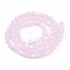 Imitation Jade Bicone Frosted Glass Bead Strands EGLA-A039-J4mm-MB02-2