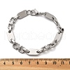 304 Stainless Steel Oval Link Chain Bracelets for Women Men BJEW-A033-04P-5