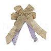 Christmas Linen Big Bowknot Pendant Decorations AJEW-M041-03C-3