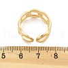 Brass Chain Shape Cuff Rings for Women RJEW-B119-11G-4