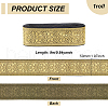 Polyester Jacquard Flower Ribbons SRIB-WH0011-167B-2