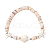 2Pcs Sea Turtles & Starfish Dyed Synthetic Turquoise Beads Stretch Bracelets BJEW-JB11881-3