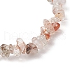 Natural Black Gold Rutilated Quartz Chip Beaded Stretch Bracelets for Children BJEW-JB11891-4
