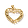 Rack Plating Brass Micro Pave Cubic Zirconia Pendants KK-E281-25G-3