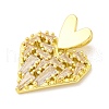 Brass Pendants with Cubic Zirconia KK-D536-06G-2