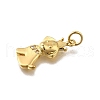 Brass Micro Pave Clear Cubic Zirconia Pendants KK-F899-02B-G-2