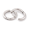 Non-Tarnish Round Ring 304 Stainless Steel Hoop Earrings for Women EJEW-G388-02A-P-2