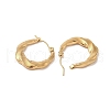 Twist 201 Stainless Steel Half Hoop Earrings for Women EJEW-G385-21G-2