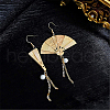 Brass Earring Hooks KK-BC0005-08G-9