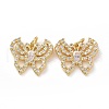 Brass Cubic Zirconia Pendants ZIRC-I062-26G-1