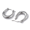 304 Stainless Steel Oval Hoop Earrings for Women EJEW-I284-09P-2