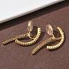 Brass Micro Pave Clear Cubic Zirconia Stick Clip-on Earrings EJEW-K286-13G-2
