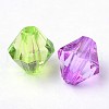 Faceted Bicone Transparent Acrylic Beads DBB8mm-2