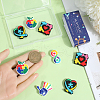 SUNNYCLUE 5 Styles Infantile Autism Theme Silicone Focal Beads SIL-SC0002-41-3