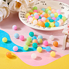 72Pcs 12 Colors Luminous Round Food Grade Silicone Beads SIL-TA0001-38-15