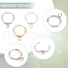 Unicraftale 12Pcs 3 Colors 201 Stainless Steel Huggie Hoop Earring Findings STAS-UN0057-49-4