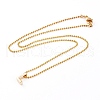Golden Plated Brass Initial Pendant Necklaces NJEW-JN03299-01-2