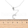 925 Sterling Silver Star Moon Y Necklaces NJEW-R025-02P-5