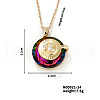 Vintage Sparkling Rhinestone Moon Pendant Necklaces GC4199-2-1