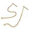 Brass Stud Earring Findings KK-TA0007-12G-4