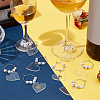 Blank Acrylic Wine Glass Charms AJEW-AB00149-4