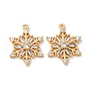Brass Micro Pave Clear Cubic Zirconia Pendants KK-K378-17G-1