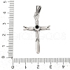 316 Surgical Stainless Steel Micro Pave Cubic Zirconia  Pendants STAS-D304-13AS-3