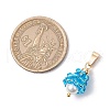Glass Seed Beaded Teardrop Pendants PALLOY-MZ00637-2