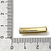Mother's Day Brass Enamel Heart Word Mom Curved Tube Beads KK-C090-51G-03-3