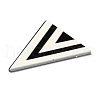 Black and White Stitching Acrylic Pendants OACR-S144-02C-2