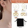 Beebeecraft 4 Pairs Brass Ear Studs EJEW-BBC0001-48-2