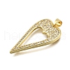 Brass Micro Pave Cubic Zirconia Pendants KK-K401-05A-G-2