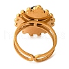 Oval Natural Tiger Eye Finger Rings RJEW-Q822-08G-3