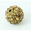 Polymer Clay Rhinestone Beads RB-H258-HD10mm-385-1