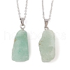 Natural Mixed Gemstone Nugget Pendant Necklaces NJEW-JN04507-3