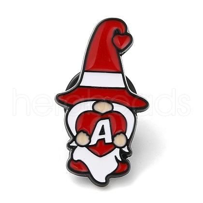 Christmas Dwarf/Gnome with Heart Enamel Pins for Women JEWB-D017-04C-EB-1
