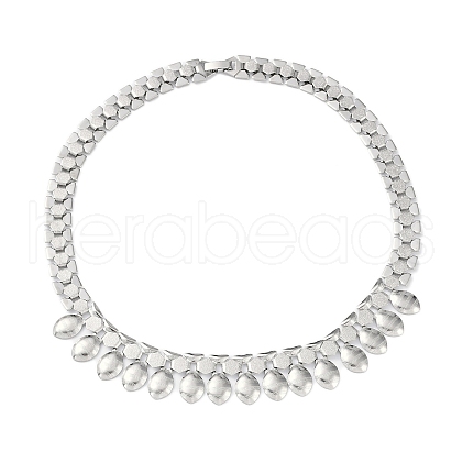 Non-Tarnish 304 Stainless Steel Bib Necklaces for Men  NJEW-Q340-08P-01-1