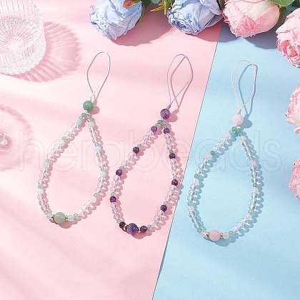 Gemstone Mobile Straps HJEW-JM03413-1