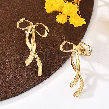 304 Stainless Steel Stud Earrings EJEW-I318-02G-01-1