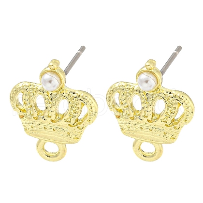 Rack Plating Alloy Stud Earring Finding FIND-C053-09A-G-1